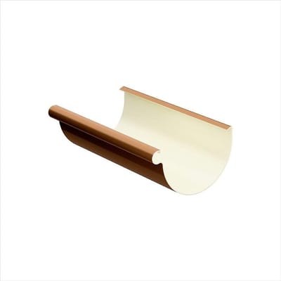 Dakgoot PVC - Regenpijp Gootsysteem - Waterafvoer Dak - Corrosiebestendig Lichtgewicht - 2 meter 125mm - Bruin