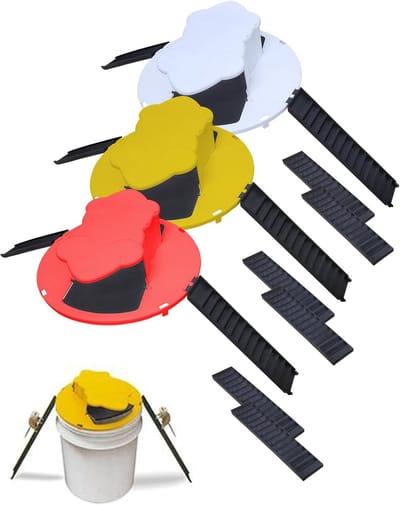 3 Colors Rat Mice Mouse Trap - Bucket Flip Lid - Car Reset Multi Catch Humane Rat Staircase voor Indoor Outdoor - Geschikt voor 5 Gallon Bucket