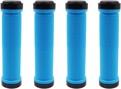 Set van 4 Rechte Fietsstuurgrepen met Dubbele Locking - Antislip Rubberen Handvatten voor Fietsen en Mountainbikes