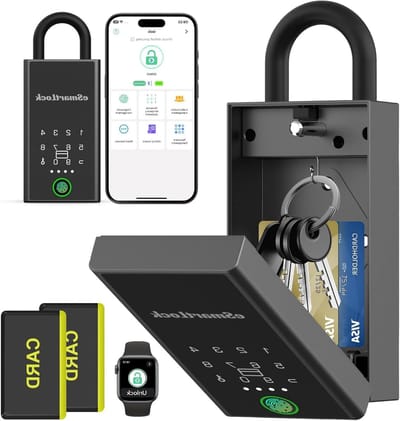 Slimme Sleutelkluis - Code Kluis - Veilig Opbergen - Vingerafdruk Ontgrendeling - Grotere Capaciteit - Zwart