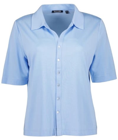 Blue Seven dames - Blouse 105857 blauw KM polokraag - maat 44