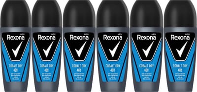 6x Rexona Deo Roll-on Men - Cobalt Dry 50 ml