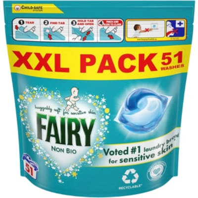 Fairy Non Bio Wasdoekjes voor de Gevoelige Huid - 51 stuks
