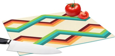 Glazen Snijplank - 39x28 - Retro - Strepen - Design - Seventies - Snijplanken Glas