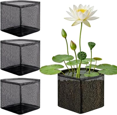 Vijver Mand - Planten Zakken - Waterplanten Kweken - Ademend Ontwerp - 4 Stuks - Zwart