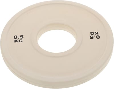 Rubberen Bumperplaat - Fractionele Platen - Krachttraining Sportschool - Ergonomisch Ontwerp - 14.5x14.5x1CM - Ivoor