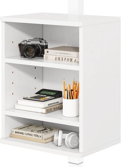 Onder Bureau Plank - Bureau Opberger - Thuiswerk Organisatie - Verstelbare Tafel Compatibel - 33x40x20 cm - Wit