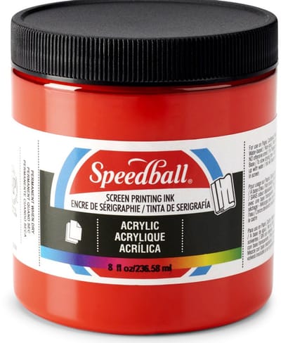 Acrylic ink medium red screen printing - Speedball