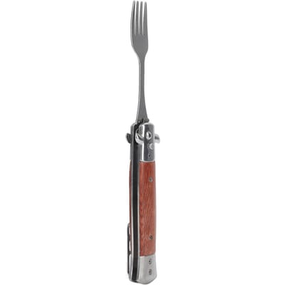 Veervork Palissander Handvat Roestvrij Staal Opvouwbare Veervork voor Buiten Kamperen L(for 6.5-9kg) gray