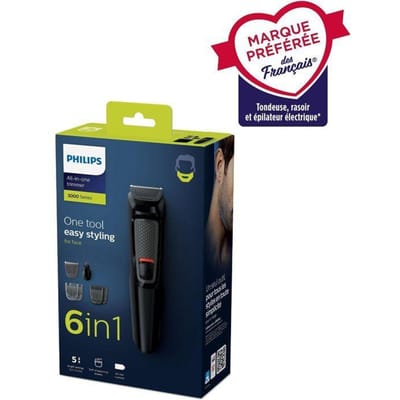 Philips series 3000 MG3710/15 - Baardtrimmer - 6-in-1 - Zwart