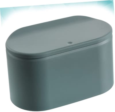 Prullenbak met Deksel - Afvalbakje Mini - Bureau Opruimen - Drukknop Deksel - 214x175 cm - Groen