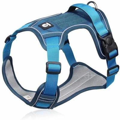 Huisdierharnas Reflecterend Hondenharnas Vest Verstelbare Veiligheidsriemen voor Middelgrote Grote Honden Franse Bulldog Wandelharnassen S (Chest 36-50cm)