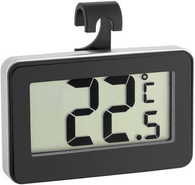 Digitale thermometer, zwart - ideaal voor het meten van de temperatuur in de koelkast