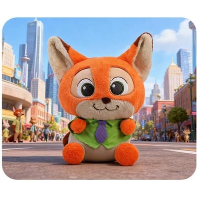 Officiële Zootopia Judy Hopps Nick Wilde Poppen PP Katoen Zacht Knuffeldier Verfijnde Details About 25cm orange