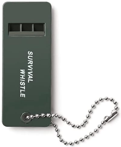 Scoby - Noodfluit - SOS Fluitje - Survival Whistle - Whistle - 1 stuk - 7CM - Groen/Zwart