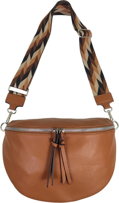Qischa® - Crossbody heuptas bumbag - fashion riem - soft - camel - vegan - large size