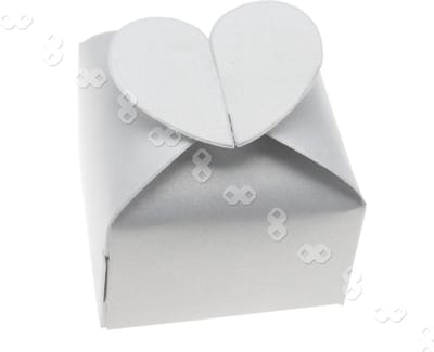 Dailygoods- Cadeaudozen met deksel - 50 Stuks - Hartontwerp - Geschenkdoosjes - Karton - 6x6x6 cm - Geschenkdoosje