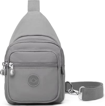 Bagwise® Crossbodytas - Sling Bag - Schoudertas - Anti Diefstal - Dames - Heren - 1044 Grijs