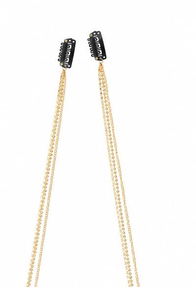 Haarclip Set 2 Stuks – Goudkleurig | Luxe Hair Jewelry | Stainless Steel Chain Extensions | Fashion Favorite