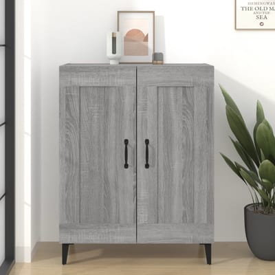 vidaXL - Dressoir - 69,5x34x90 - cm - bewerkt - hout - grijs - sonoma - eikenkleurig