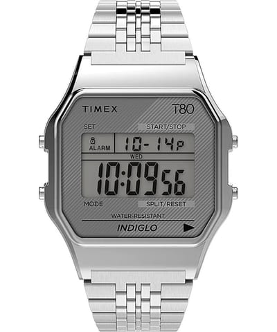 Timex T80 TW2R79300 Horloge - Staal - Zilverkleurig - Ø 34 mm