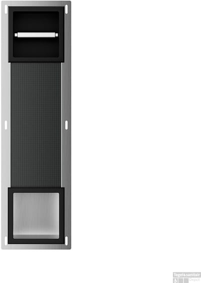 H&F Inbouw Toiletrolhouder Mat Zwart – Reserve- en Toiletrolhouder – Wand Inbouw Toiletrolhouder