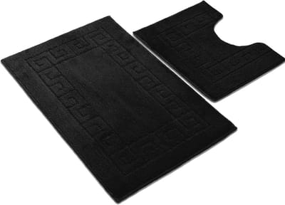 Antislip Badmatset 2-delig in Nieuwe Griekse Tapijtstijl - Elegant en Praktisch