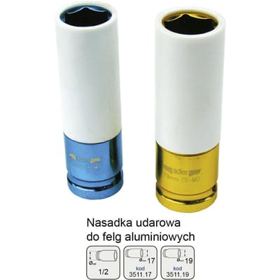 Adler - Udar Nasadek - Aluminium Velgen - Chrom-Molybdeen Staal - Teflon Bescherming
