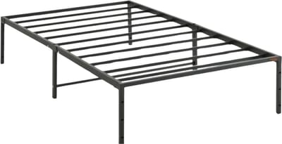 Bedframe met lattenbodem - 100x200cm - Eenpersoonsbed - Platformbed - Stalen Frame - 272kgdraagvermogen - Met Opbergruimte - Zwart