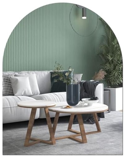 Frameloze gebogen glazen wandspiegel 40x30 cm - Zelfklevende spiegeltegels voor woondecoratie