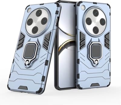 MobyDefend Hoesje - Geschikt voor Oppo Find X8 Pro - Dubbelgelaagde Pantsercase Met Standaard - Blauw