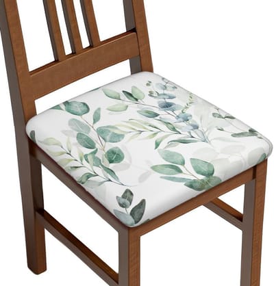 Stoelhoezen - Zitkussen Beschermers - Kantoor en Thuis - Tweerichtingsstretch - 35-49 cm - Groen blad