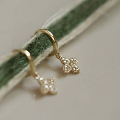 Boucles d'oreilles à tige en argent sterling S925 pour femmes, bijoux rétro coréens, micro-incrustés de zircons, cadeau exquis or