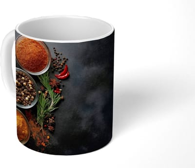 Mok - Koffiemok - Glazen - Bakjes - Blaadjes - Kruiden - Mokken - 350 ML - Beker - Koffiemokken - Theemok