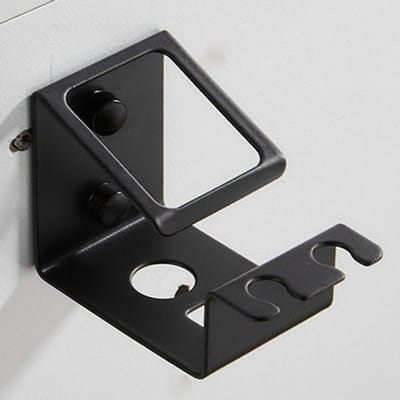 Roestvrij Staal Tandpasta Tandenborstel Bekerhouder Zelfklevende Tandenborstel Organizer Haak Badkamer Accessoires zwart