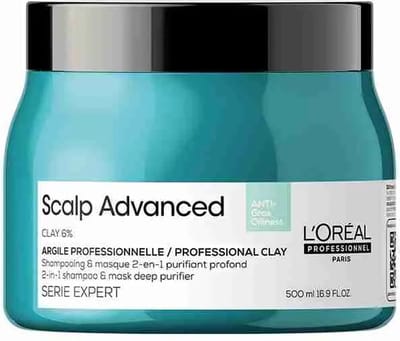 L’Oréal Professionnel - Scalp Advanced - Anti-Oiliness | Haarmasker voor slap, futloos of vet haar - 500 ml.