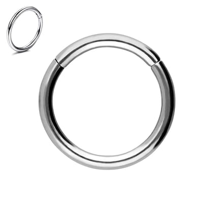 Chirurgisch Staal 316L Piercing Ring Zilver - 8mm x 1.2mm - Anti-Allergie Helix, Tragus, Septum, Lip, Neus & Wenkbrauw Piercing - Inclusief Luxe Organza Zakje