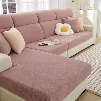 Hoge Elastische Suède Bankhoes Antislip Eenvoudige Bankhoes Dikke Volledige Zak Universele Hoes 50-65cm*50-65cm*5-20cm