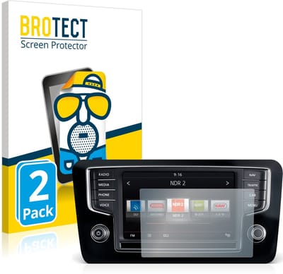 BROTECT - Screenprotector voor Volkswagen Sharan 2015 Composition Media 6.5" 2015 - Folie Beschermfolie matte 2 Stuks