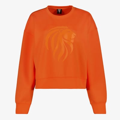 Osaga Cropped dames sport sweater oranje - Maat L