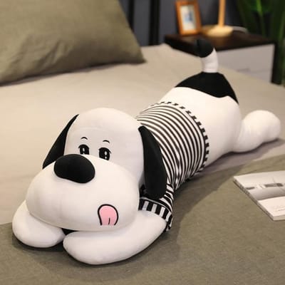 Schattige Liggende Hond Pluche Speelgoed Gevulde Dierenpop Cartoon Puppy Zacht Kussen Kinderen Baby Knuffelpop Meisje Verjaardag Kerstcadeau