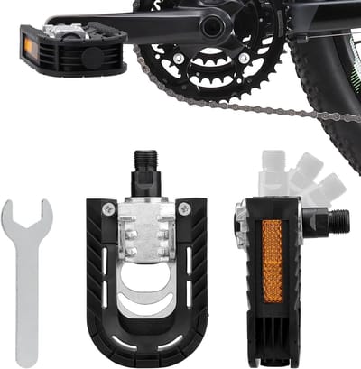 Dailygoods - Vouwpedalen, 1 paar fietspedalen, 14 mm, fietspedalen, fietspedalen, MTB-pedalen met reflectoren voor pedelec MTB, vouwfiets, racefiets