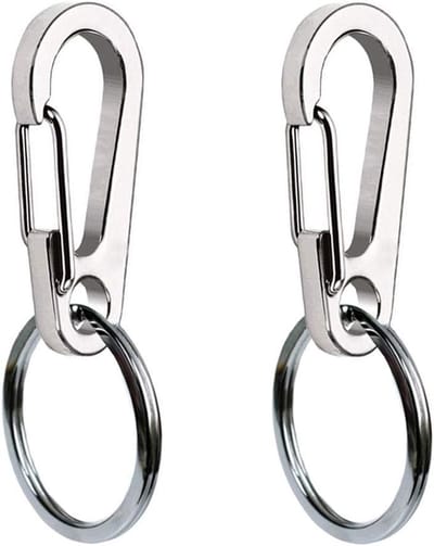 Hond Tag Clips - Huisdier ID Houder - Kraag Bevestiging - Roestvrij Staal - Medium - Zilver