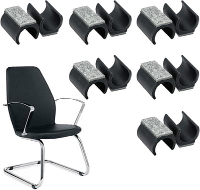 Stoelglijders - Viltglijders Meubels - Meubels Beschermen - U-vormig Ontwerp - 24-25 mm - Grijs