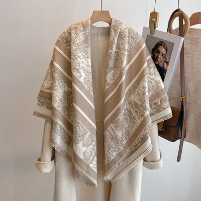 Écharpe d'hiver en laine pour femme - Long châle pashmina uni chaud aspect cachemire, Étole, Hijab, Bandana et Foulard gray
