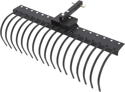 Rotshark 48 Inch - Voor Tractor, ATV & UTV - Zware Stalen Tanden met 17 Vervangbare Tanden - Voor Rots-, Gras- & Afvalverwijdering