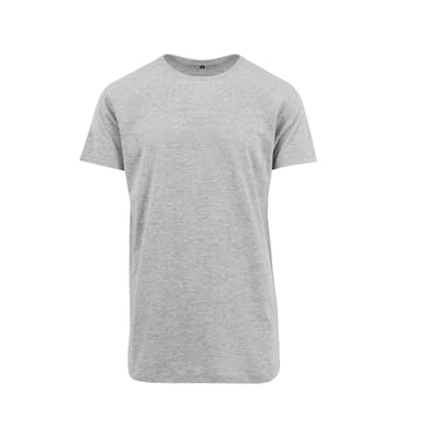 Build Your Brand - Shaped Long T-Shirt - Heather Grey maat 3XL