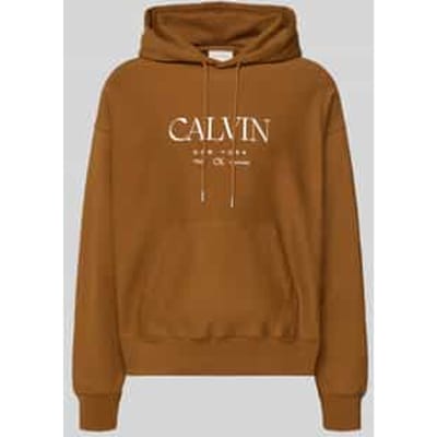 Calvin Klein Ls Premium Fleece Sweatshirt Bronze Gold Maat: S | Hoodies Outlet | Heren | Bruin