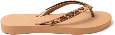 Lazamani - Lanzarote Beach Dames Slippers Leopard Brown - Maat 35/36