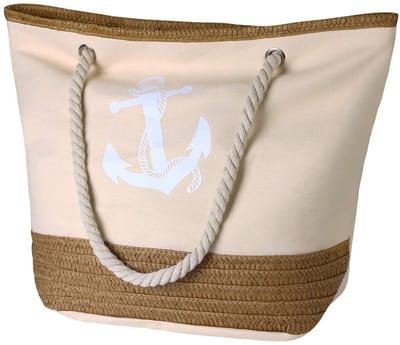 Unyqoos® Stijlvolle en Ruime Strandtas met Ritssluiting en Binnenvak voor Dames